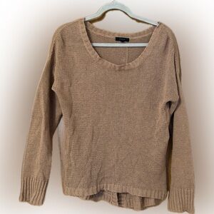 Edge Classic Tan Scoop Neck Sweater